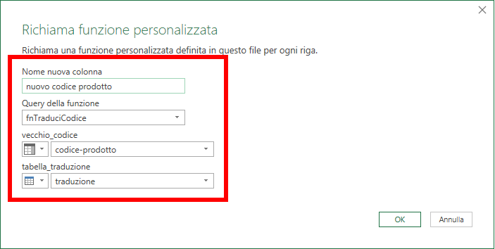 Microsoft Excel - Power Query - Converti codici prodotto