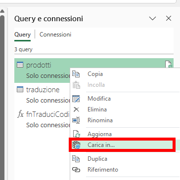 Microsoft Excel - Power Query - Converti codici prodotto