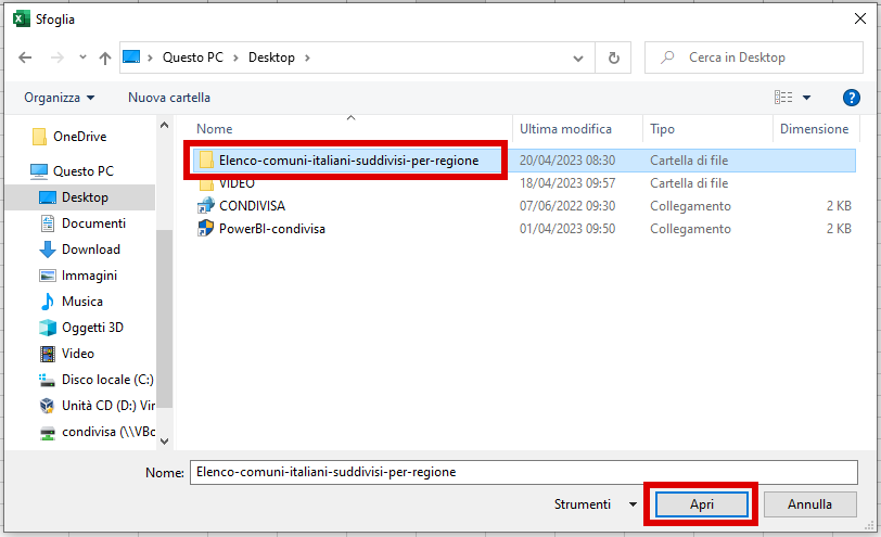  Excel Power Query - Importare tutti i file contenuti in una cartella