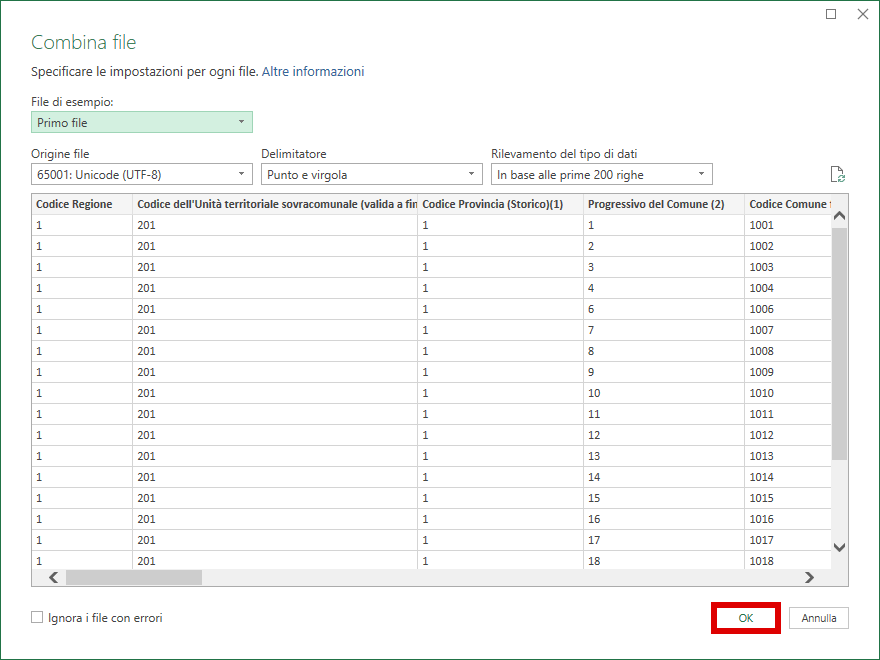  Excel Power Query - Importare tutti i file contenuti in una cartella