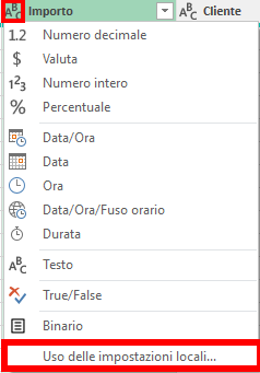 Uso delle impostazioni locali