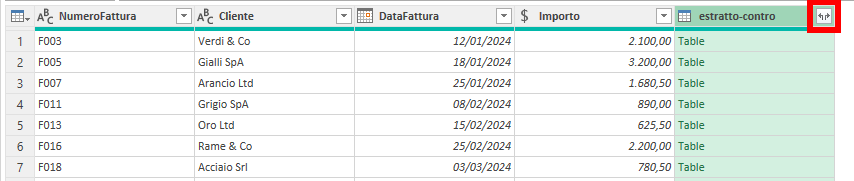 colonna estratto-conto