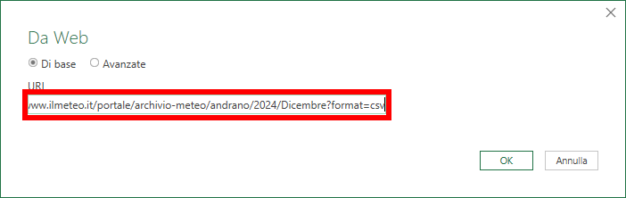 Recupera dati da URL