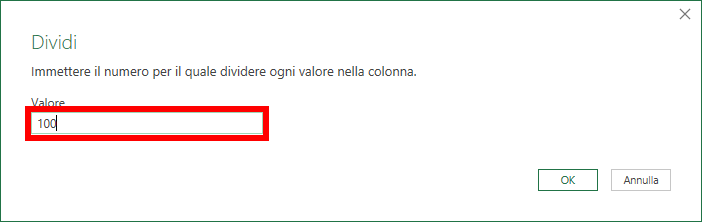 Divisione per 100
