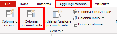 Colonna personalizzata