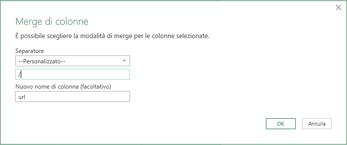 Merge di colonne
