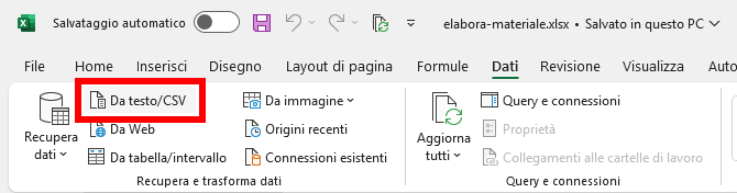 Microsoft Excel - Power Query - Trasporre le colonne di una una tabella