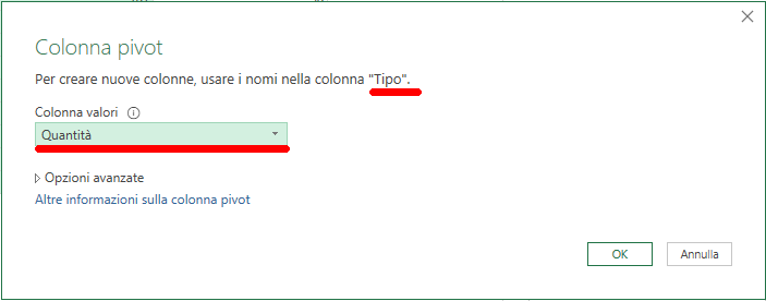 Microsoft Excel - Power Query - Trasporre le colonne di una una tabella