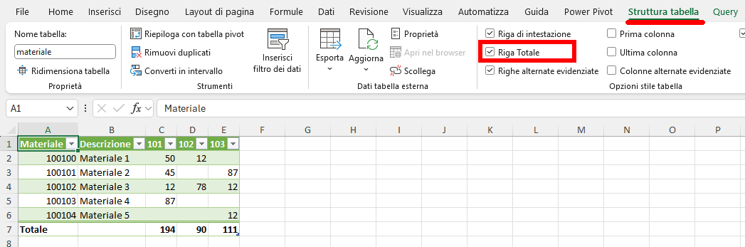 Microsoft Excel - Power Query - Trasporre le colonne di una una tabella