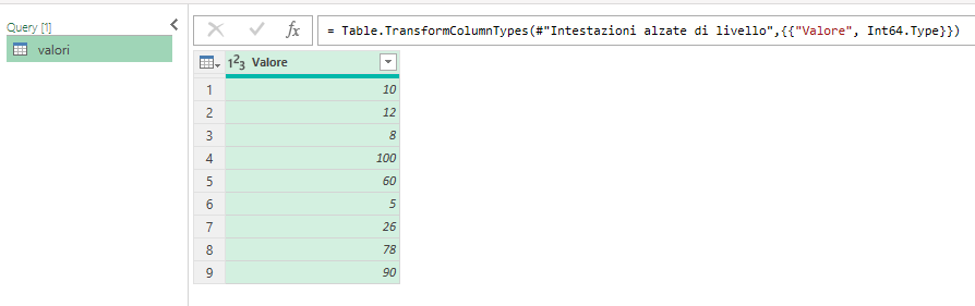 Microsoft Excel - Power Query - Classifica di valori con if then else