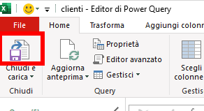 Microsoft Excel - Power Query - Pivot di colonne - Chiudi e carica