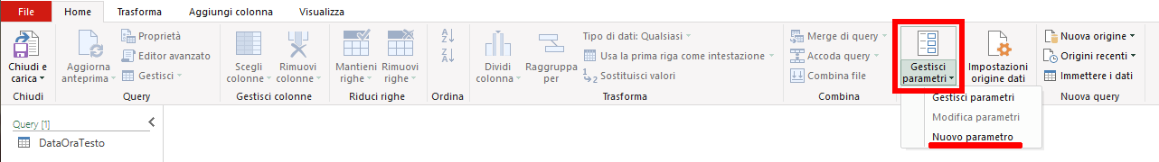 Microsoft Excel - Power Query - Data ora da testo in formato timestamp