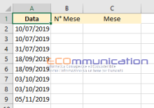 Excel: Estrarre il mese da una data